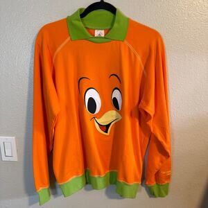 NWOT Disney Parks Orange Bird Collared Pullover Sweatshirt Size M